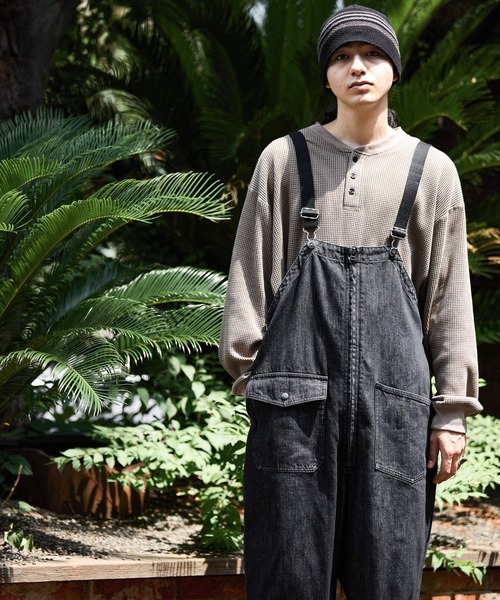 niko and...（ニコアンド）の「ワッフルヘンリーロンT（Tシャツ/カットソー・メンズ・オフホワイト/ブラック/ベージュ・LARGE/MEDIUM）」の8枚目の写真