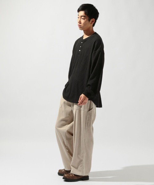 niko and...（ニコアンド）の「ワッフルヘンリーロンT（Tシャツ/カットソー・メンズ・オフホワイト/ブラック/ベージュ・LARGE/MEDIUM）」の18枚目の写真