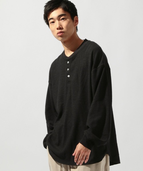 セール】ワッフルヘンリーロンT（Tシャツ/カットソー）｜niko