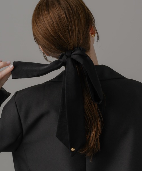 muku（ムク）の「CHOUCHOU/Ribbon（シュシュ・レディース・ブラック・FREE）」の2枚目の写真