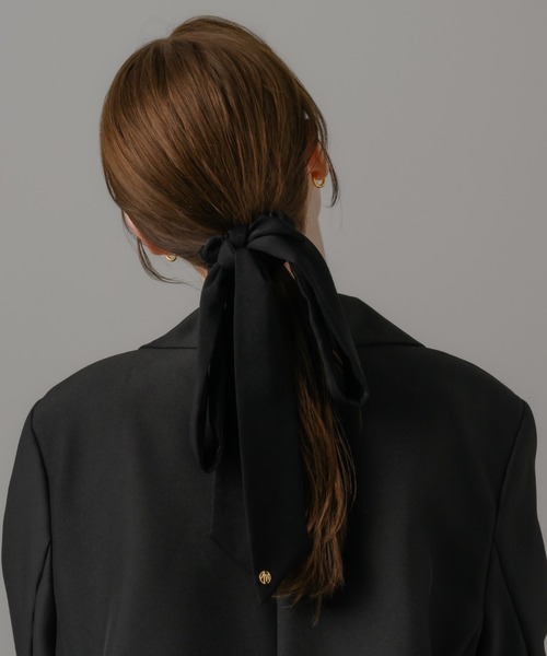 muku（ムク）の「CHOUCHOU/Ribbon（シュシュ・レディース・ブラック・FREE）」の3枚目の写真