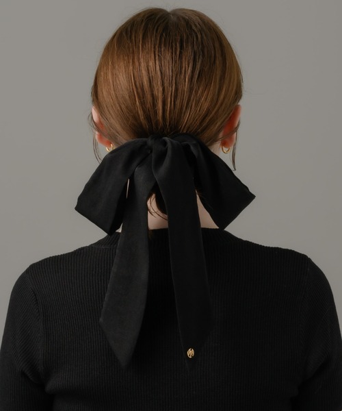 muku（ムク）の「CHOUCHOU/Ribbon（シュシュ・レディース・ブラック・FREE）」の4枚目の写真