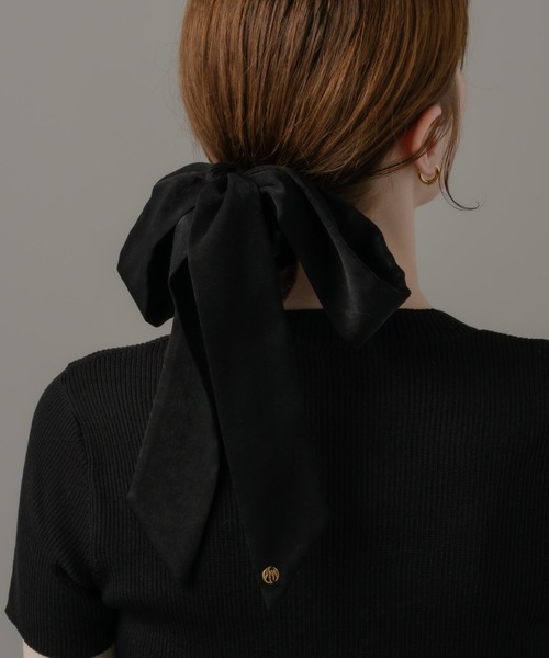 muku（ムク）の「CHOUCHOU/Ribbon（シュシュ・レディース・ブラック・FREE）」の6枚目の写真