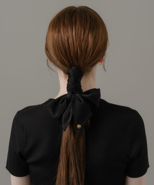 muku（ムク）の「CHOUCHOU/Ribbon（シュシュ・レディース・ブラック・FREE）」の5枚目の写真