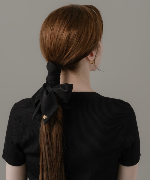 muku（ムク）の「CHOUCHOU/Ribbon（シュシュ・レディース・ブラック・FREE）」の7枚目の写真