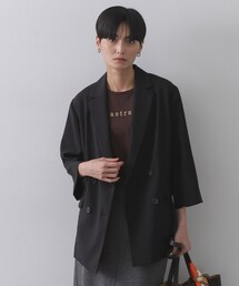 OPAQUE.CLIP | リネンライクダブルジャケット【洗える】(テーラードジャケット)
