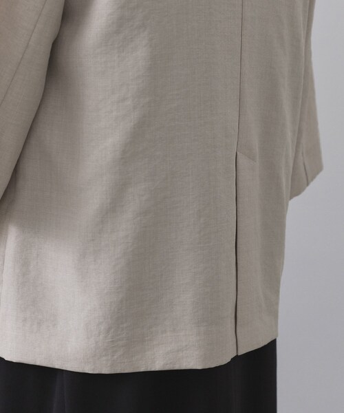 OPAQUE.CLIP（オペークドットクリップ）の「リネンライクダブルジャケット【洗える】（テーラードジャケット・レディース・ブラック/ライトベージュ/ブラウン系その他・38/40/42）」の21枚目の写真