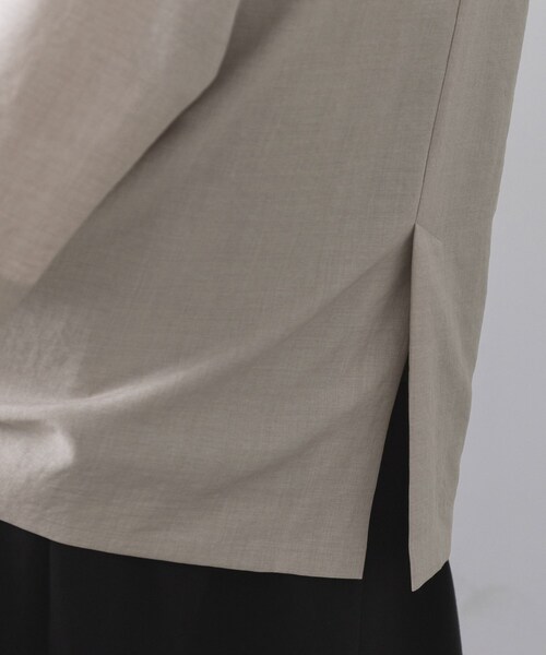 OPAQUE.CLIP（オペークドットクリップ）の「リネンライクダブルジャケット【洗える】（テーラードジャケット・レディース・ブラック/ライトベージュ/ブラウン系その他・38/40/42）」の22枚目の写真