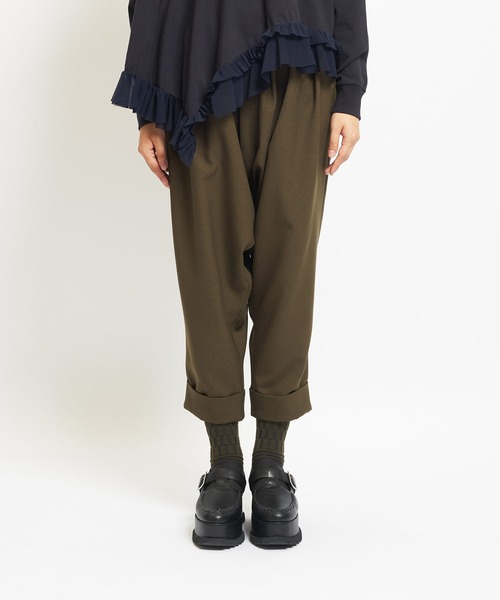 gomme（ゴム）の「ウォームPツイル　ダブルヘムサルエル（その他パンツ・レディース・ブラック/カーキ/パープル・MEDIUM）」の8枚目の写真