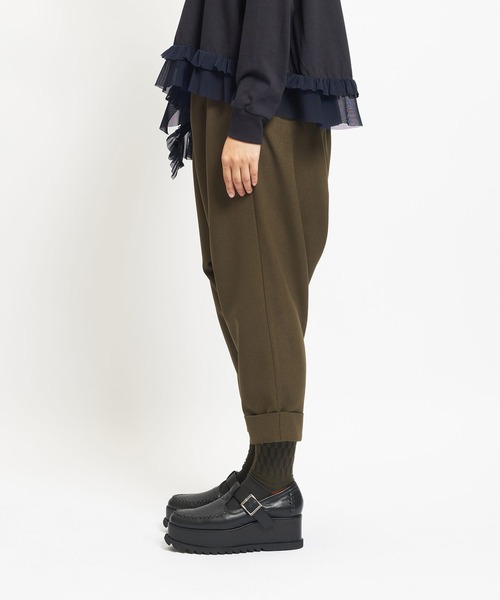 gomme（ゴム）の「ウォームPツイル　ダブルヘムサルエル（その他パンツ・レディース・ブラック/カーキ/パープル・MEDIUM）」の9枚目の写真