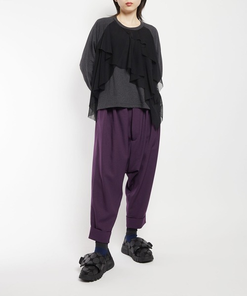 gomme（ゴム）の「ウォームPツイル　ダブルヘムサルエル（その他パンツ・レディース・ブラック/カーキ/パープル・MEDIUM）」の19枚目の写真