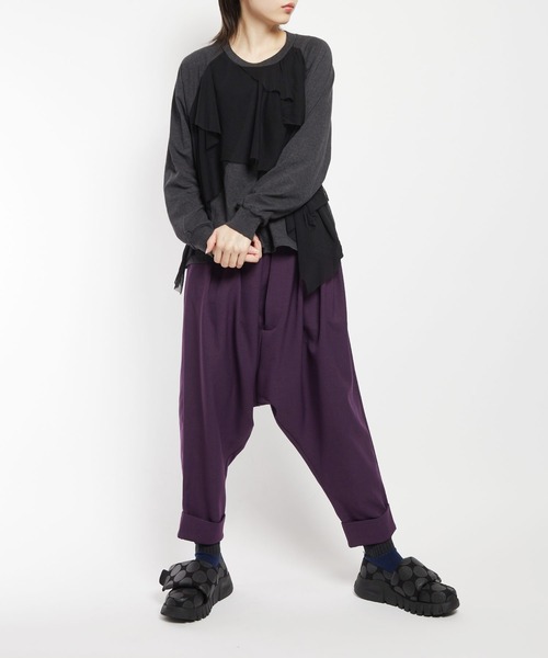 gomme（ゴム）の「ウォームPツイル　ダブルヘムサルエル（その他パンツ・レディース・ブラック/カーキ/パープル・MEDIUM）」の20枚目の写真