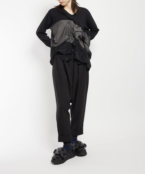 gomme（ゴム）の「ウォームPツイル　ダブルヘムサルエル（その他パンツ・レディース・ブラック/カーキ/パープル・MEDIUM）」の22枚目の写真