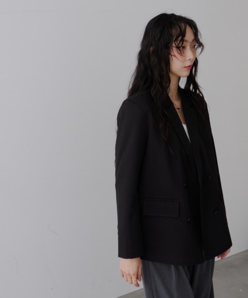 NUJOH（ヌゾ）の「Manish Tailor Jacket / マニッシュ テイラー ジャケット（テーラードジャケット・レディース・カーキ/ブラック・LARGE/MEDIUM）」の15枚目の写真