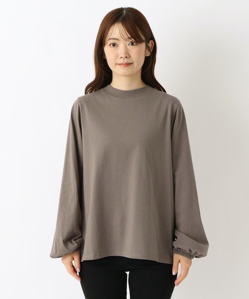 one'sterrace(ワンズテラス)の「パフスリーブ 長袖コットンプルオーバー(Tシャツ/カットソー・レディース・ブラック系8/ブラウン系8/アイボリー系8/ネイビー系5/レッド系9・02)」の7枚目の写真