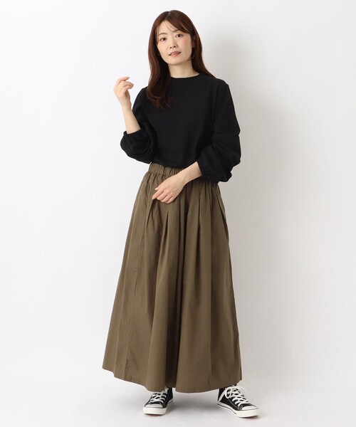one'sterrace(ワンズテラス)の「パフスリーブ 長袖コットンプルオーバー(Tシャツ/カットソー・レディース・ブラック系8/ブラウン系8/アイボリー系8/ネイビー系5/レッド系9・02)」の17枚目の写真