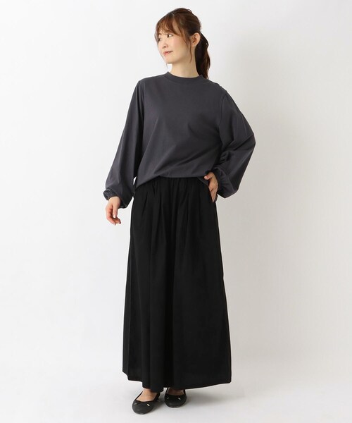 one'sterrace(ワンズテラス)の「パフスリーブ 長袖コットンプルオーバー(Tシャツ/カットソー・レディース・ブラック系8/ブラウン系8/アイボリー系8/ネイビー系5/レッド系9・02)」の21枚目の写真