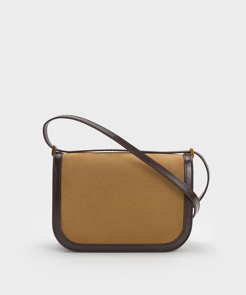 CHARLES & KEITH(チャールズ & キース)の「Charlot シャーロットスエードバッグ(ショルダーバッグ・レディース・ブラウン系その他7/サンドベージュ・M)」の15枚目の写真