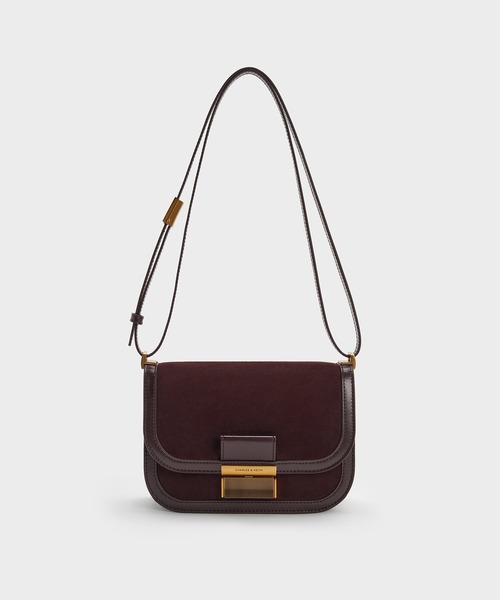 CHARLES & KEITH(チャールズ & キース)の「Charlot シャーロットスエードバッグ(ショルダーバッグ・レディース・ブラウン系その他7/サンドベージュ・M)」の20枚目の写真