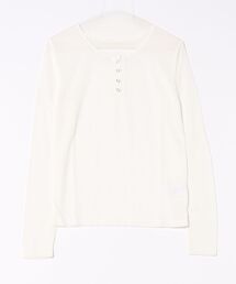 STYLEBLOCK | シアーリブヘンリーネックトップス(Tシャツ/カットソー)