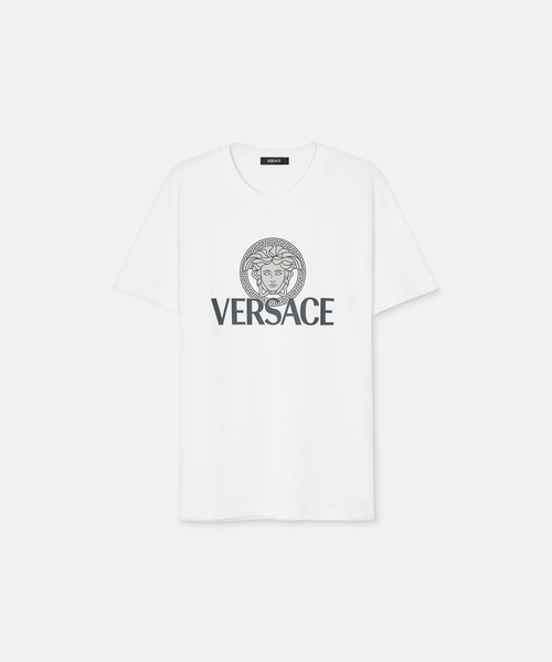 VERSACE（ヴェルサーチ）の「メドゥーサ ロゴ Tシャツ（Tシャツ/カットソー・メンズ・ホワイト/ブラック・XS/S/M/L/3XL/XL）」の2枚目の写真