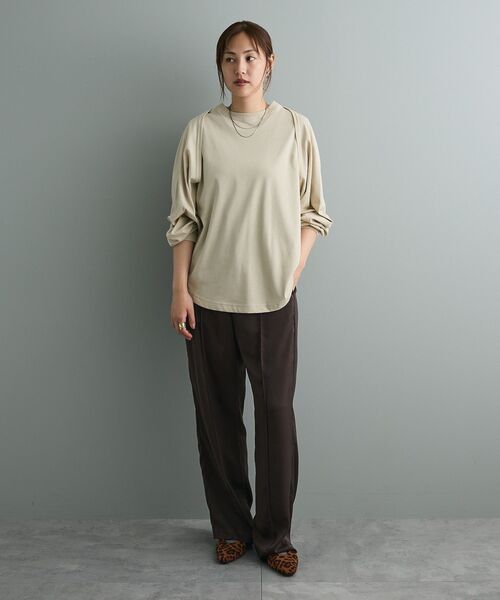 CRAFT STANDARD BOUTIQUE(クラフトスタンダードブティック)の「マルチウェイロンTee(Tシャツ/カットソー・レディース・ホワイト/ベージュ/チャコールグレー・FREE)」の16枚目の写真