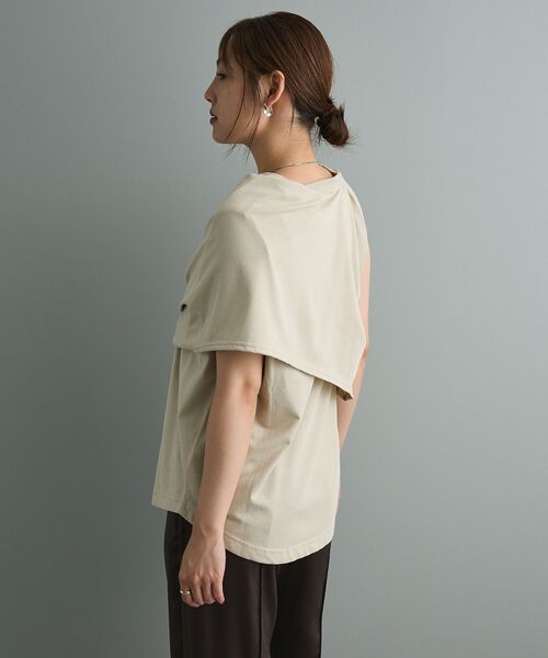 CRAFT STANDARD BOUTIQUE(クラフトスタンダードブティック)の「マルチウェイロンTee(Tシャツ/カットソー・レディース・ホワイト/ベージュ/チャコールグレー・FREE)」の22枚目の写真