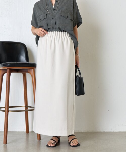 Jena espace merveilleux（ジェナ　エスパスメルヴェイユ）の「ウールライクキャタピラースカート（スカート・レディース・ブラック/アイボリー/ブラウン・FREE）」の3枚目の写真