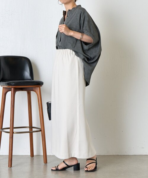 Jena espace merveilleux（ジェナ　エスパスメルヴェイユ）の「ウールライクキャタピラースカート（スカート・レディース・ブラック/アイボリー/ブラウン・FREE）」の6枚目の写真