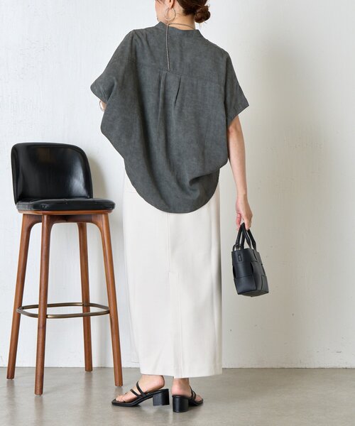 Jena espace merveilleux（ジェナ　エスパスメルヴェイユ）の「ウールライクキャタピラースカート（スカート・レディース・ブラック/アイボリー/ブラウン・FREE）」の7枚目の写真