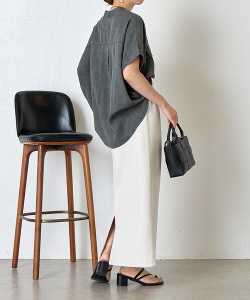 Jena espace merveilleux（ジェナ　エスパスメルヴェイユ）の「ウールライクキャタピラースカート（スカート・レディース・ブラック/アイボリー/ブラウン・FREE）」の8枚目の写真