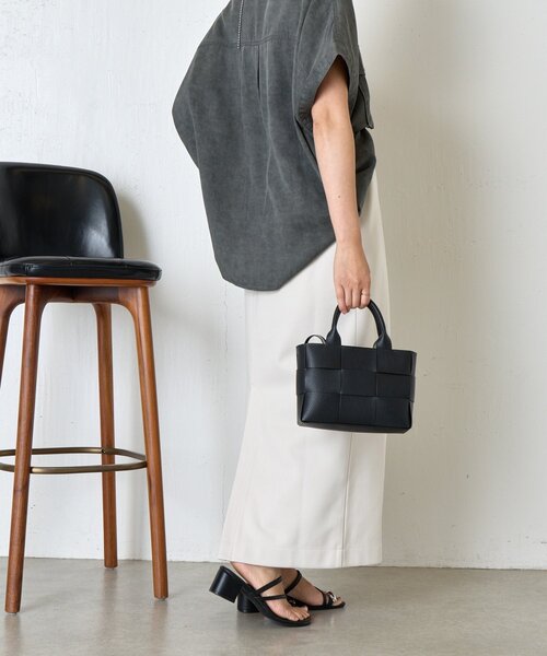 Jena espace merveilleux（ジェナ　エスパスメルヴェイユ）の「ウールライクキャタピラースカート（スカート・レディース・ブラック/アイボリー/ブラウン・FREE）」の12枚目の写真