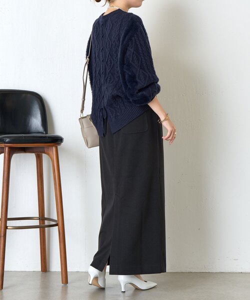 Jena espace merveilleux（ジェナ　エスパスメルヴェイユ）の「ウールライクキャタピラースカート（スカート・レディース・ブラック/アイボリー/ブラウン・FREE）」の16枚目の写真