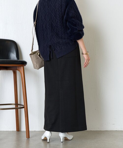 Jena espace merveilleux（ジェナ　エスパスメルヴェイユ）の「ウールライクキャタピラースカート（スカート・レディース・ブラック/アイボリー/ブラウン・FREE）」の19枚目の写真