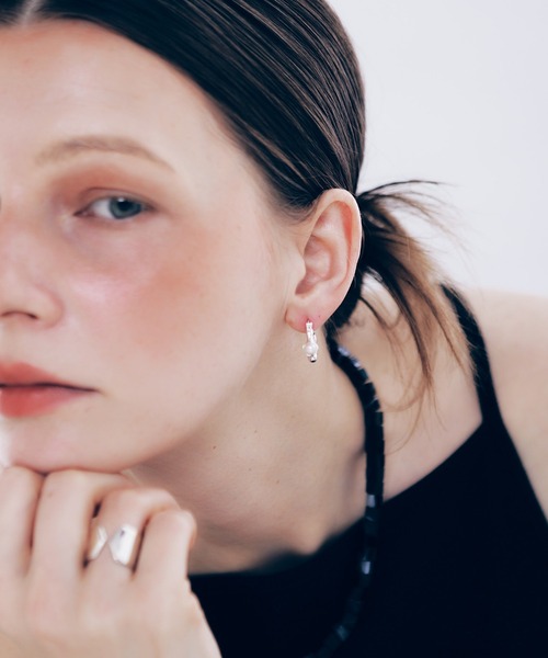 whoseA(フーシー)の「【silver925】Pearl droplets Pierce / 淡水パールドロップフープピアス(ピアス(両耳用)・レディース・シルバー・FREE)」の16枚目の写真
