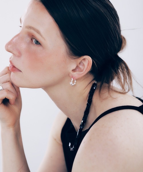 whoseA(フーシー)の「【silver925】Pearl droplets Pierce / 淡水パールドロップフープピアス(ピアス(両耳用)・レディース・シルバー・FREE)」の15枚目の写真