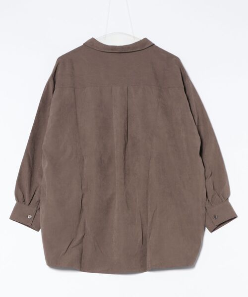 fort point(フォーポイント)の「【C-FORT POINT/フォートポイント】ピーチ起毛 スキッパー ブラウス(シャツ/ブラウス・レディース・チャコールグレー/ベージュ/ブラウン/カーキ・FREE)」の5枚目の写真