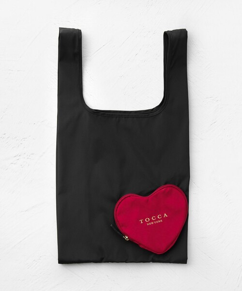 TOCCA（トッカ）の「AVEC CUORE ECOBAG エコバッグ（エコバッグ/サブバッグ・レディース・ピンク系/スカイブルー系/ブラウン系/ブラック系・F）」の2枚目の写真