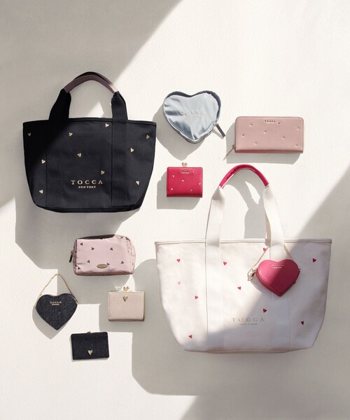 TOCCA（トッカ）の「AVEC CUORE ECOBAG エコバッグ（エコバッグ/サブバッグ・レディース・ピンク系/スカイブルー系/ブラウン系/ブラック系・F）」の5枚目の写真