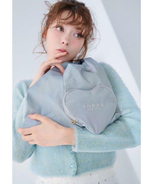 TOCCA（トッカ）の「AVEC CUORE ECOBAG エコバッグ（エコバッグ/サブバッグ・レディース・ピンク系/スカイブルー系/ブラウン系/ブラック系・F）」の7枚目の写真
