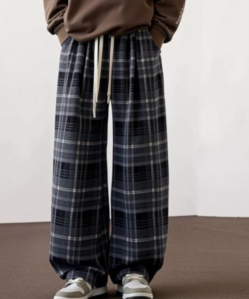 cammie(キャミー)の「ウエストコードチェックパンツ(その他パンツ・レディース・ブラウン/ネイビー・F)」の13枚目の写真