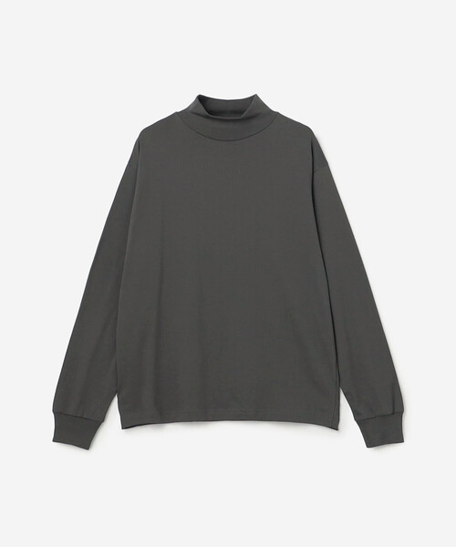 handvaerk（ハンドバーク）の「handvaerk | コットン モックネック長袖Tシャツ MEN（Tシャツ/カットソー・メンズ・ブラック/ホワイト/ダークグレー/グレー系その他2・L/XL/M）」の3枚目の写真