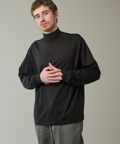 handvaerk（ハンドバーク）の「handvaerk | コットン モックネック長袖Tシャツ MEN（Tシャツ/カットソー・メンズ・ブラック/ホワイト/ダークグレー/グレー系その他2・L/XL/M）」の19枚目の写真