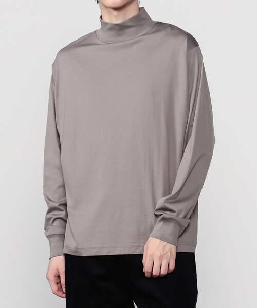 handvaerk（ハンドバーク）の「handvaerk | コットン モックネック長袖Tシャツ MEN（Tシャツ/カットソー・メンズ・ブラック/ホワイト/ダークグレー/グレー系その他2・L/XL/M）」の4枚目の写真