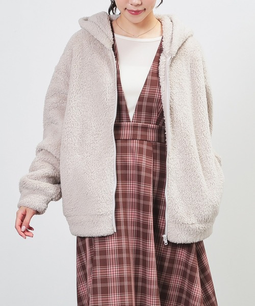 ハニぽか】ボアジップパーカー（パーカー）｜Honeys（ハニーズ）の