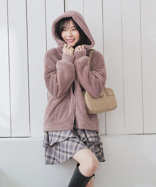 ハニぽか】ボアジップパーカー（パーカー）｜Honeys（ハニーズ）の