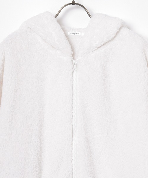 Honeys(ハニーズ)の「【ハニぽか】ボアジップパーカー(パーカー・レディース・ベージュ/スミクロ/モカ/アイボリー/ピンク・S/M/LL/L/3L)」の20枚目の写真