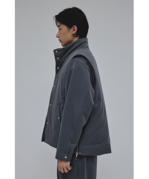 STYLEMIXER(スタイルミキサー)の「サイドジップパッファーベスト(ベスト・メンズ・ブラック/グレー・MEDIUM/LARGE)」の3枚目の写真