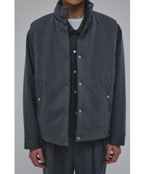 STYLEMIXER(スタイルミキサー)の「サイドジップパッファーベスト(ベスト・メンズ・ブラック/グレー・MEDIUM/LARGE)」の5枚目の写真