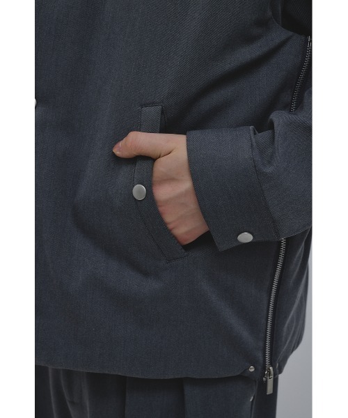 STYLEMIXER(スタイルミキサー)の「サイドジップパッファーベスト(ベスト・メンズ・ブラック/グレー・MEDIUM/LARGE)」の8枚目の写真